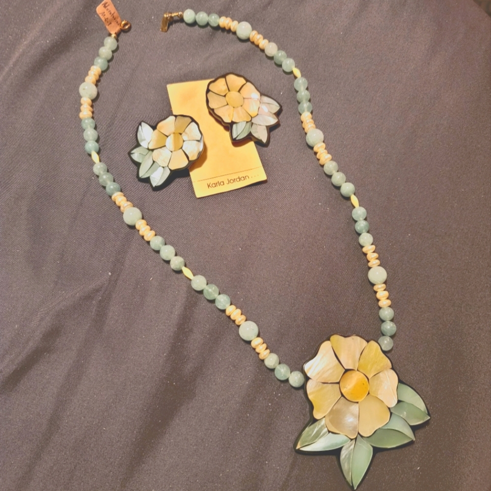 Vintage Karla Jordan Necklace & Earring Set